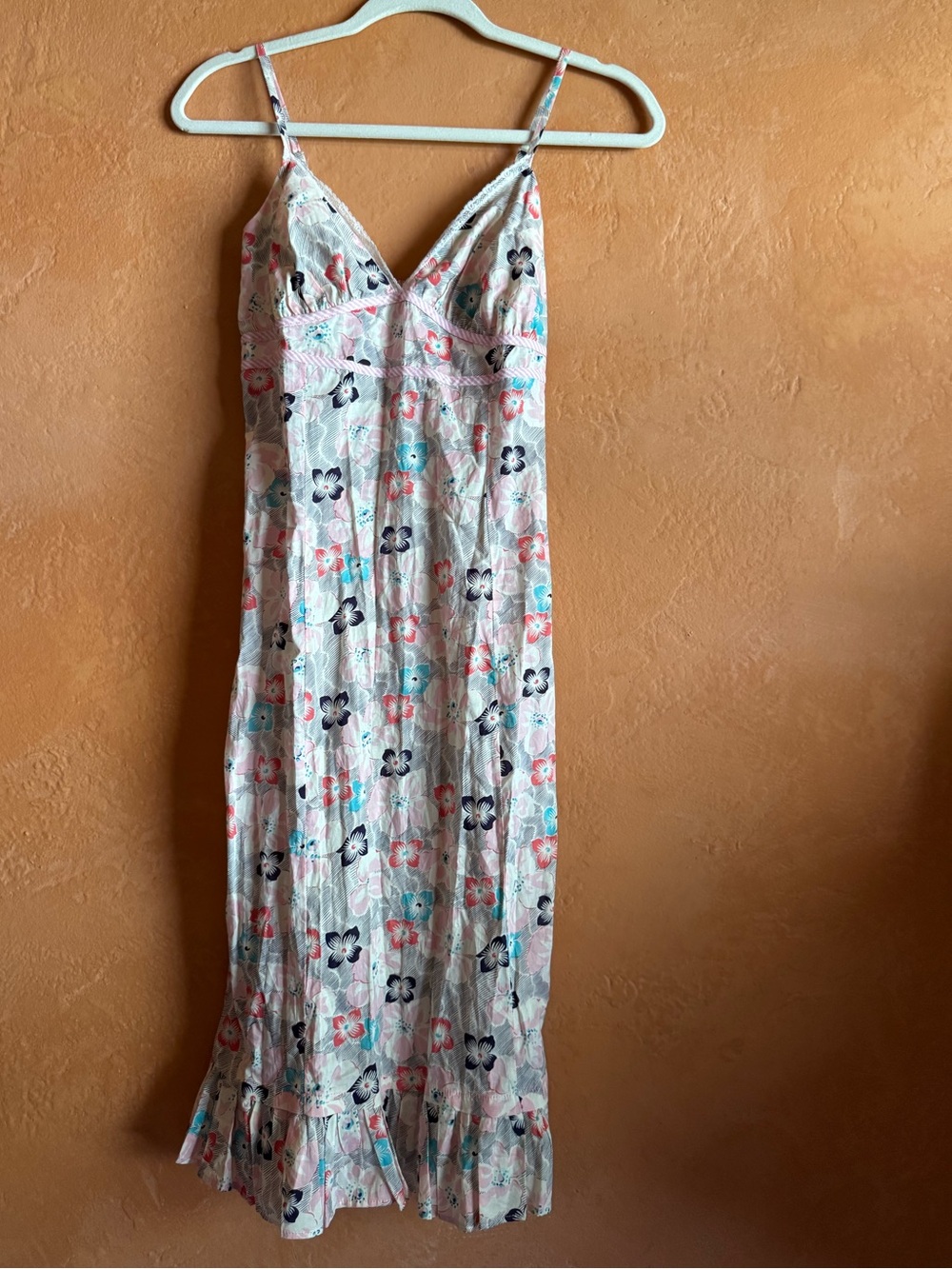 Maje Minette Floral Cotton Lace Trim Dress Size T1 Small Made in France